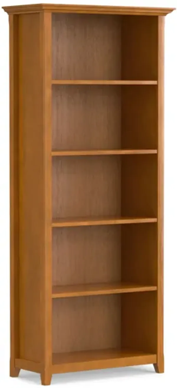 Amherst 30-inch 5 Shelf Bookcase - Golden Brown