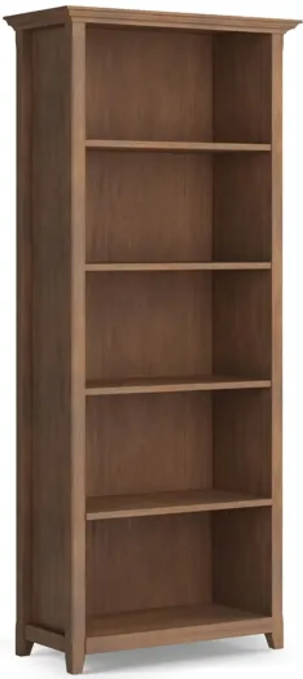 Amherst 30-inch 5 Shelf Bookcase - Rustic Brown