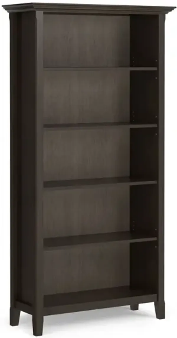 Amherst 36-inch 5 Shelf Bookcase - Hickory Brown