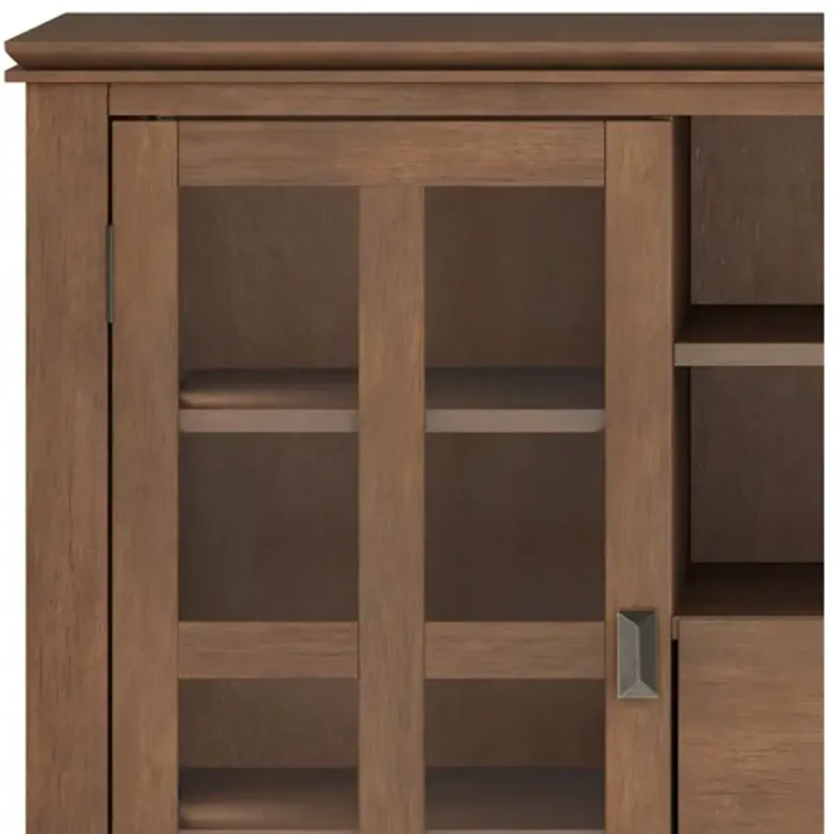 Artisan Tall TV Media Stand - Rustic Natural Aged Brown