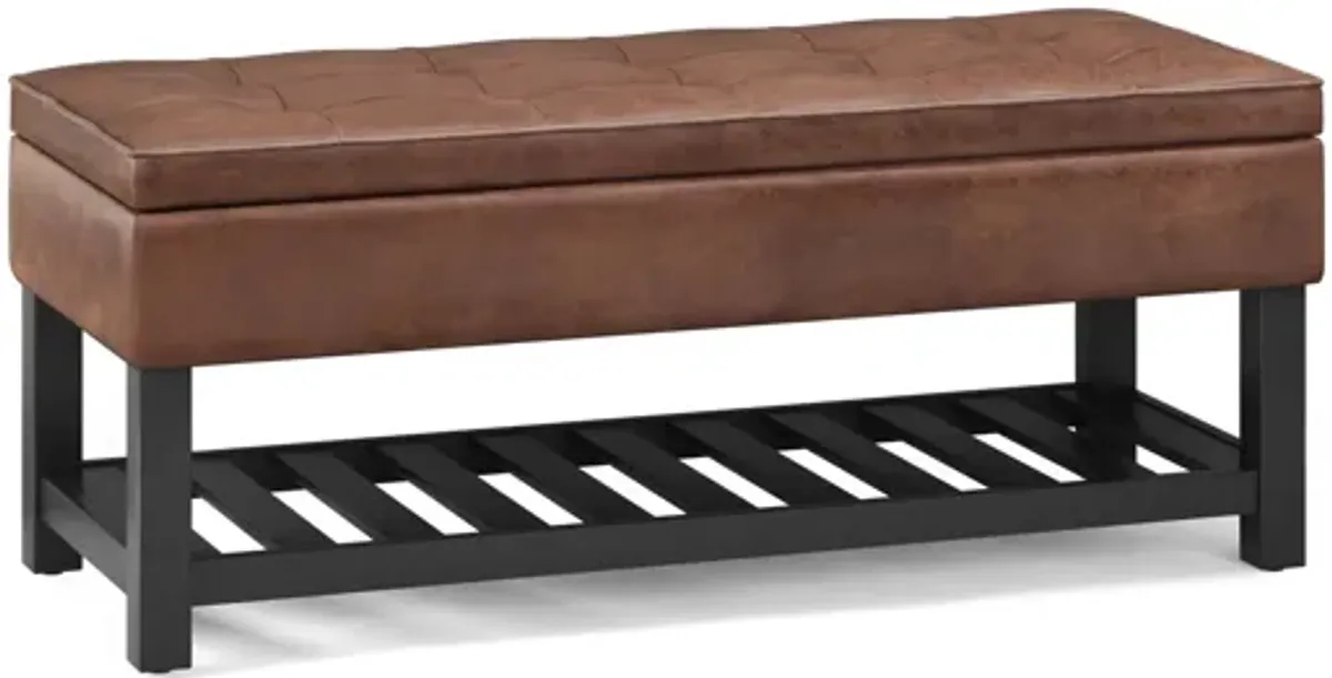 Cosmopolitan Storage Ottoman Bench with Open Bottom