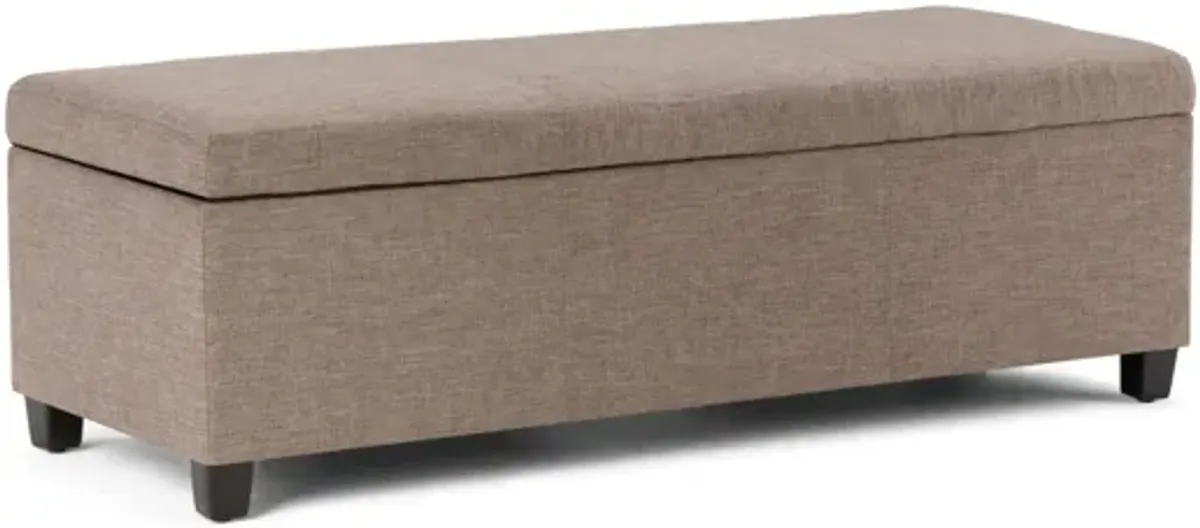 Avalon Storage Ottoman Bench - Fawn Brown