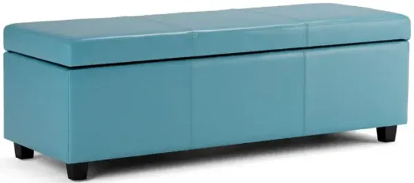 Avalon Storage Ottoman Bench - Soft Blue