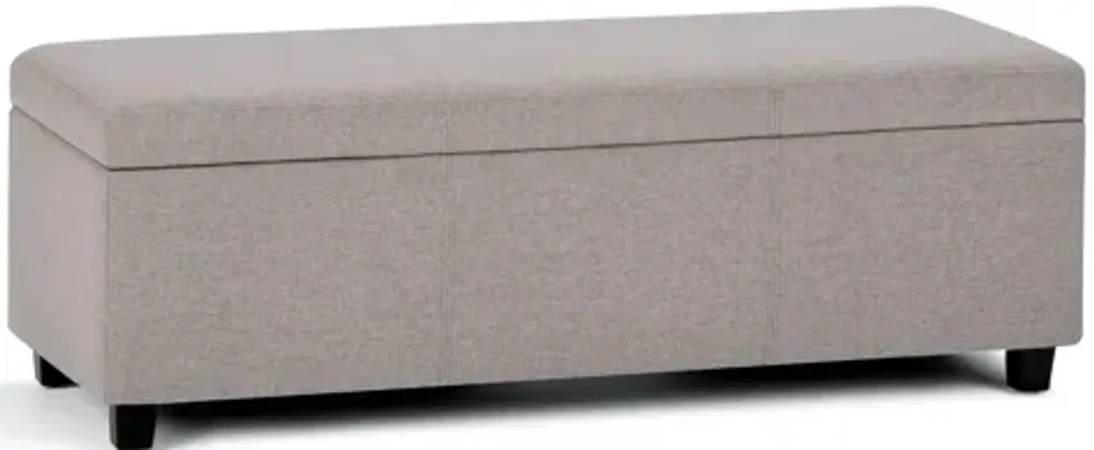 Avalon Storage Ottoman Bench - Cloud Grey