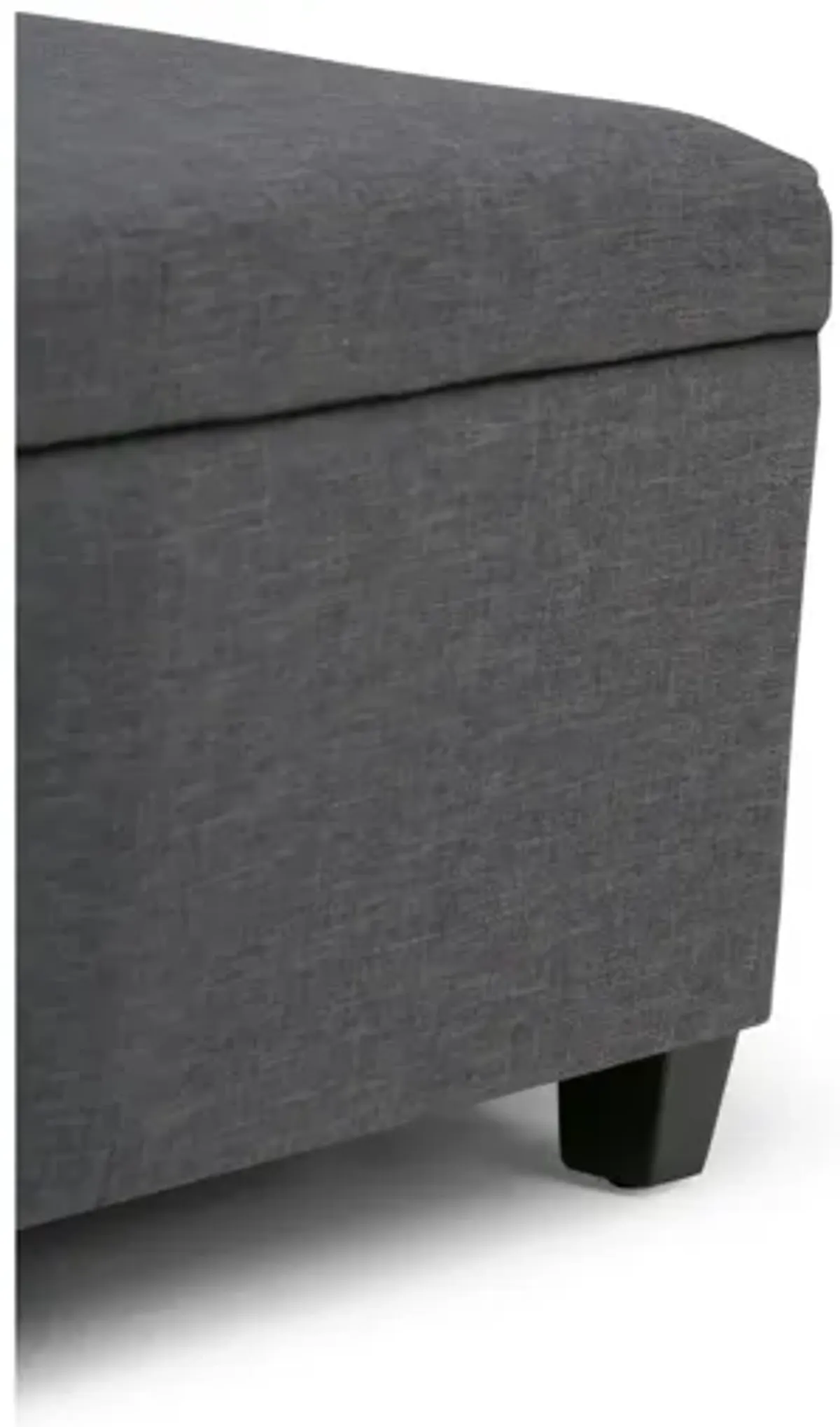 Avalon Storage Ottoman Bench - Slate Grey