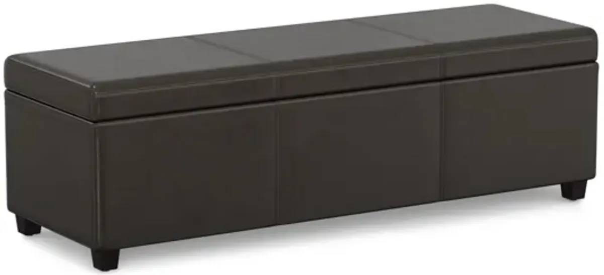 Avalon Extra Large Storage Ottoman Bench - Tanners Brown