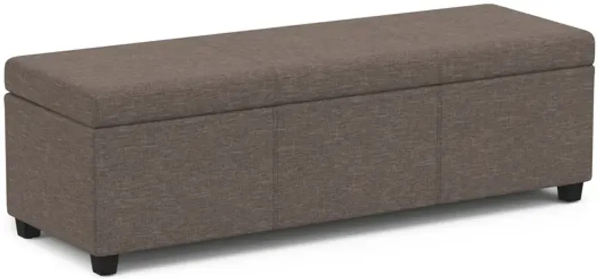 Avalon Extra Large Storage Ottoman Bench - Fawn Brown