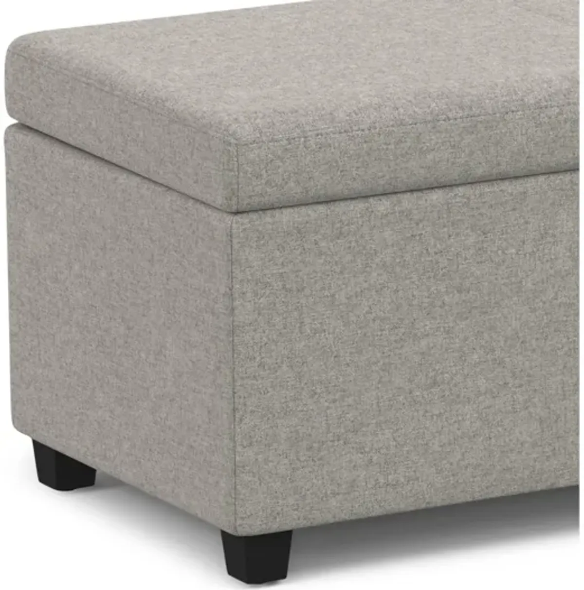 Avalon Extra Large Storage Ottoman Bench - Cloud Grey