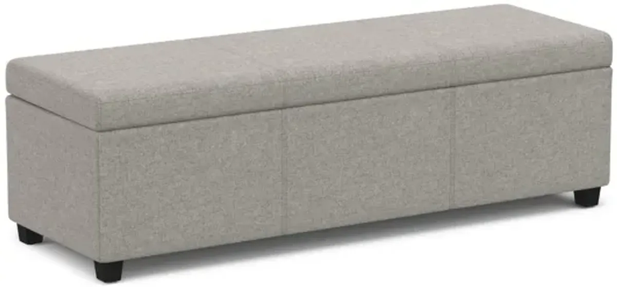 Avalon Extra Large Storage Ottoman Bench - Cloud Grey