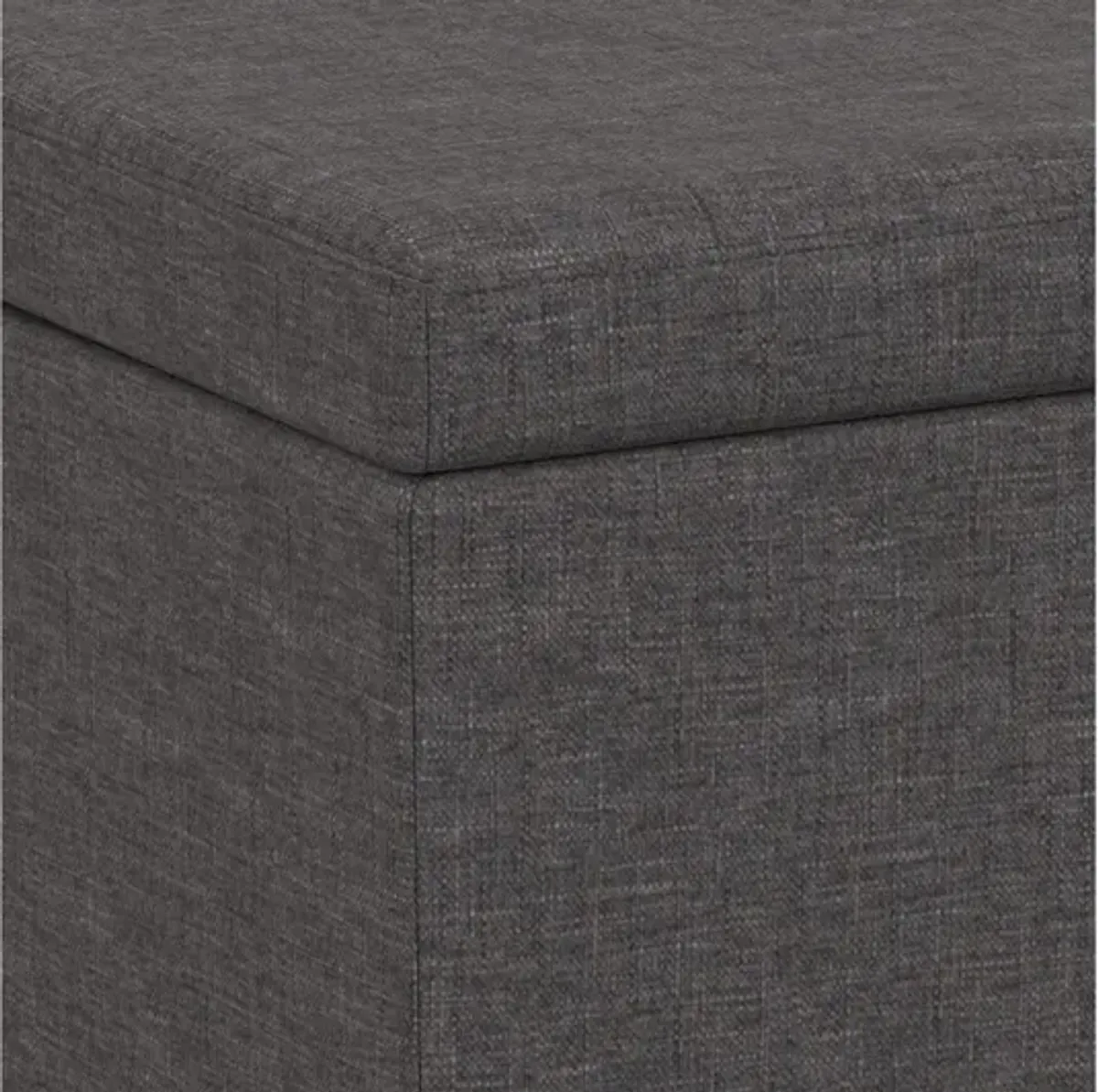 Avalon Extra Large Storage Ottoman Bench - Slate Grey