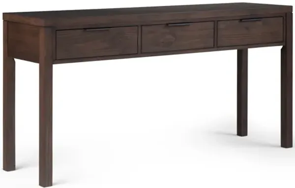 Hollander Wide Console Table - Warm Walnut Brown