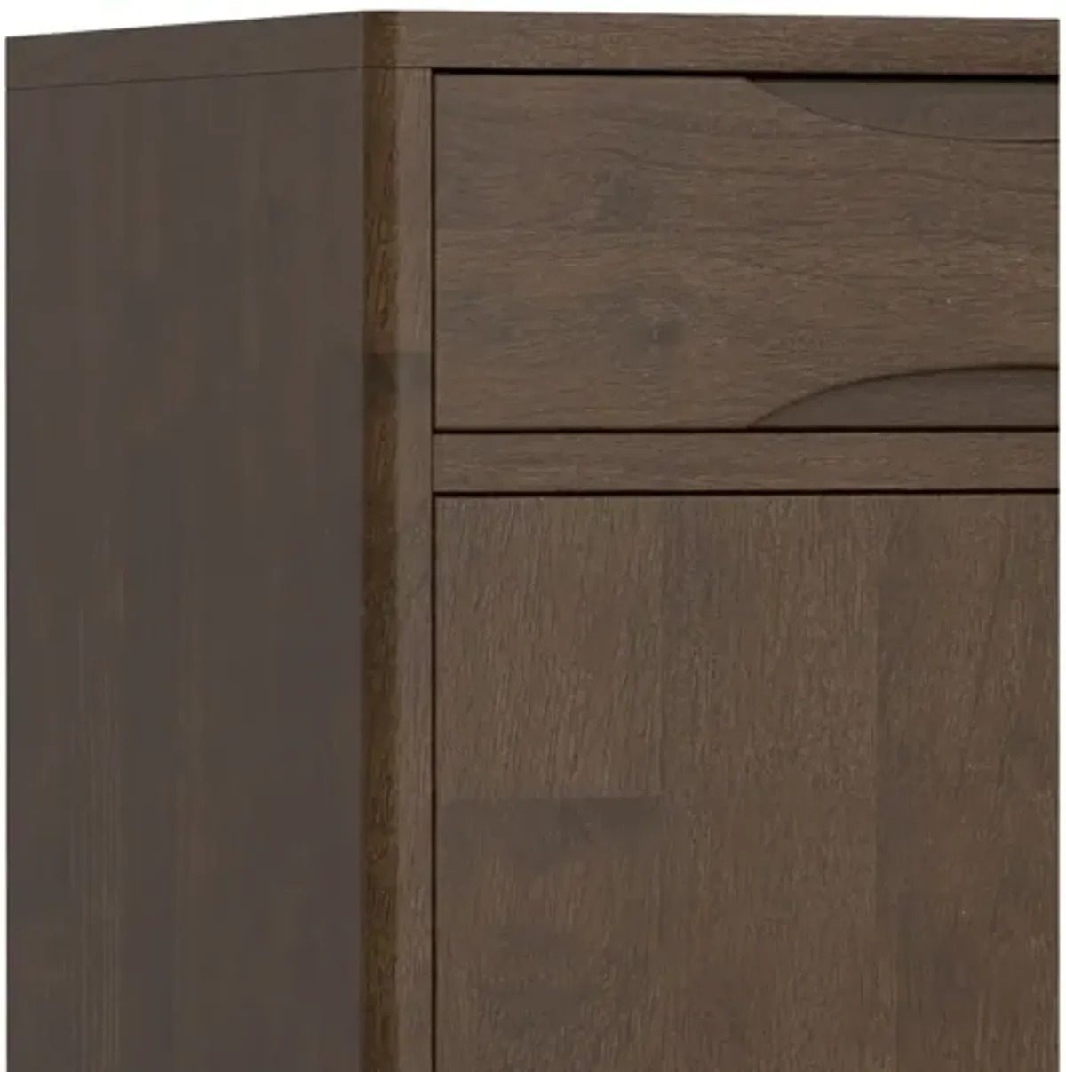 Harper Entryway Storage Cabinet - Dark Walnut Brown