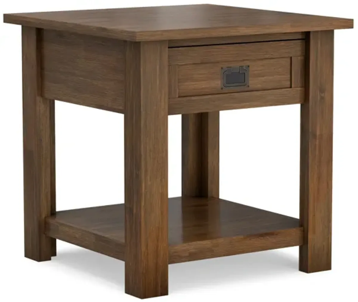 Monroe End Table - Rustic Natural Aged Brown