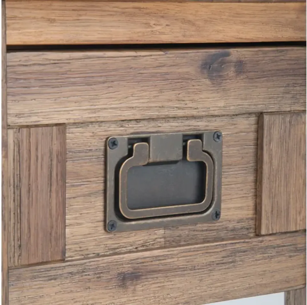 Monroe Narrow Side Table - Rustic Natural Aged Brown