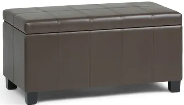 Dover Storage Ottoman Bench - Chocolate Brown