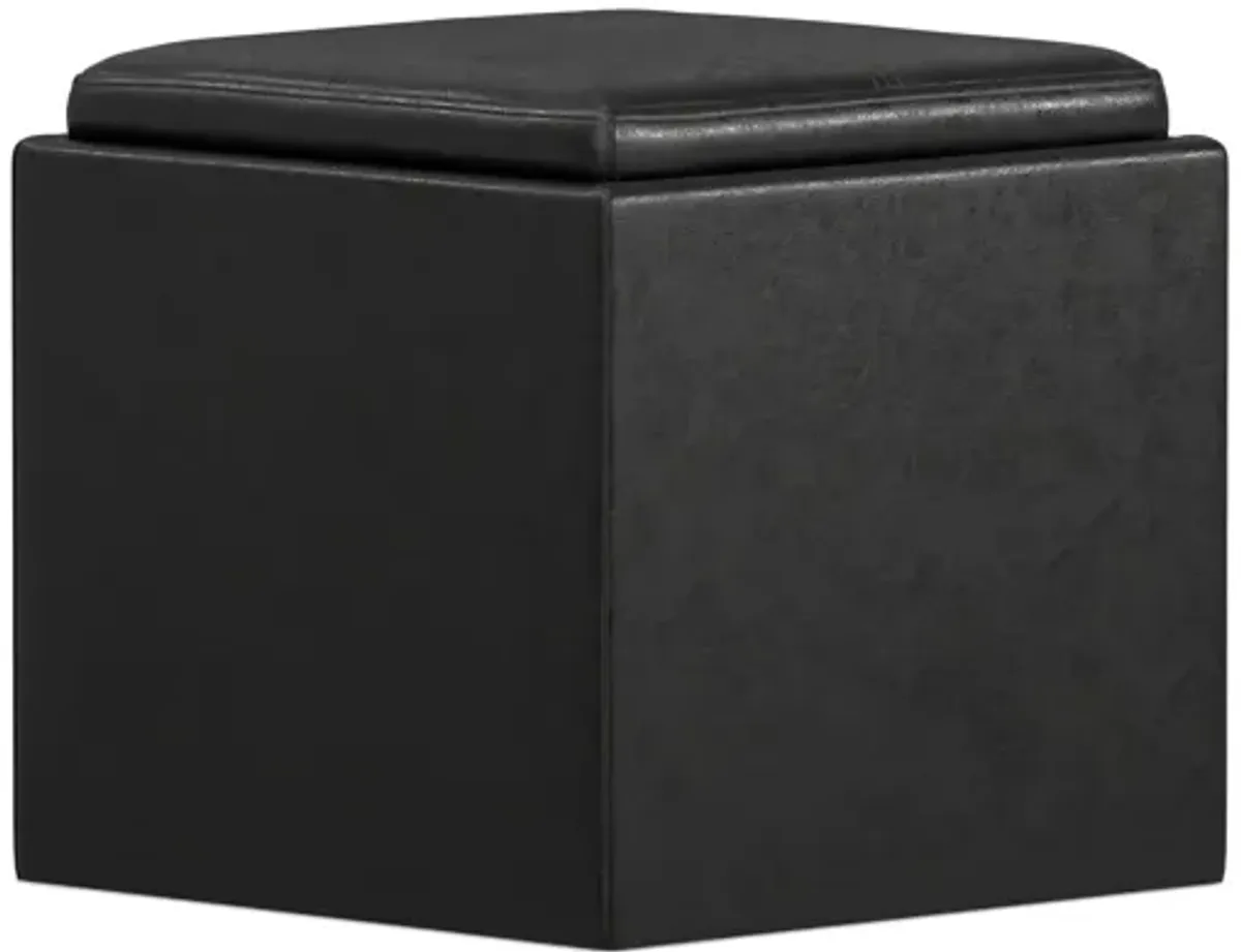 Rockwood Cube Storage Ottoman with Tray