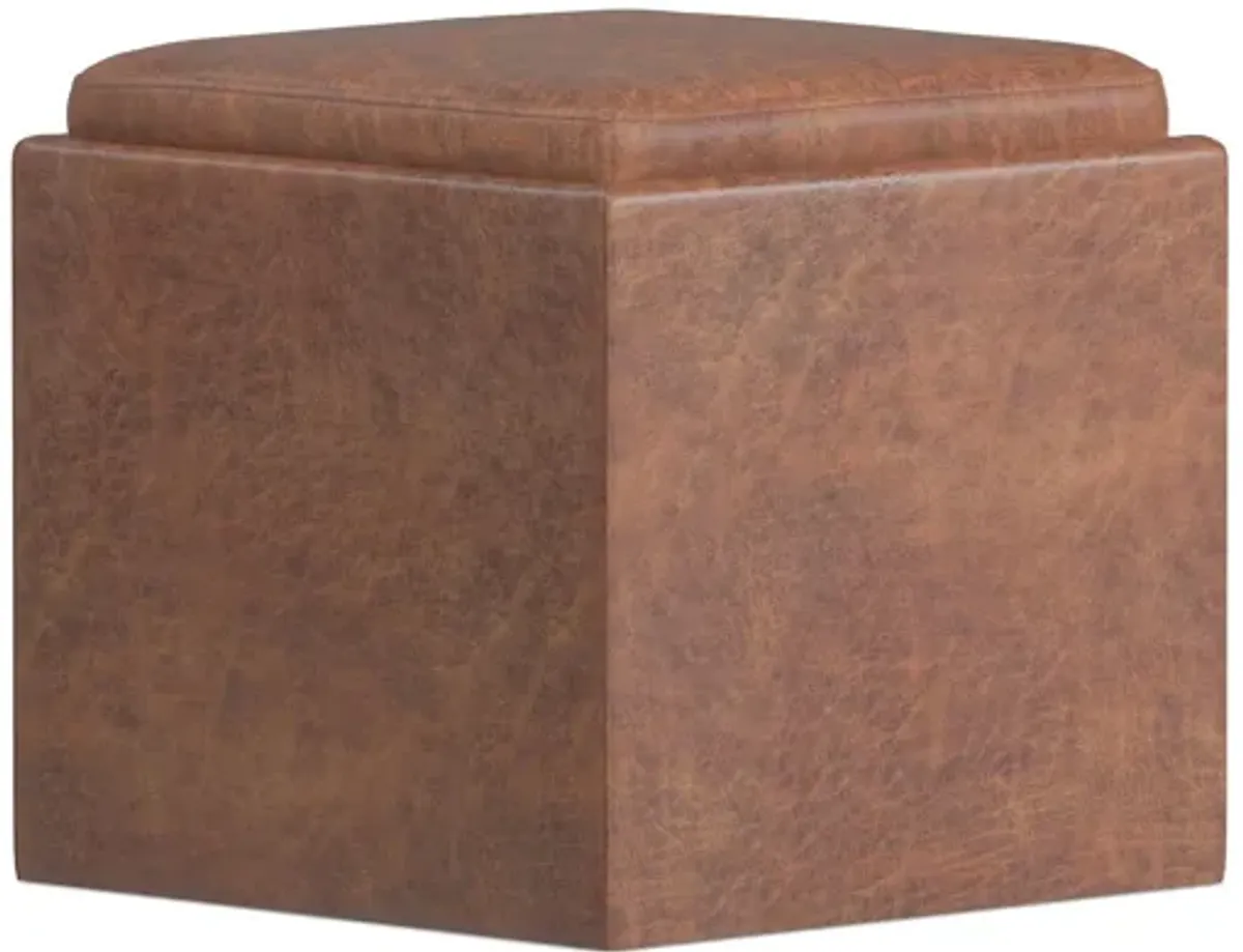 Rockwood Cube Storage Ottoman with Tray