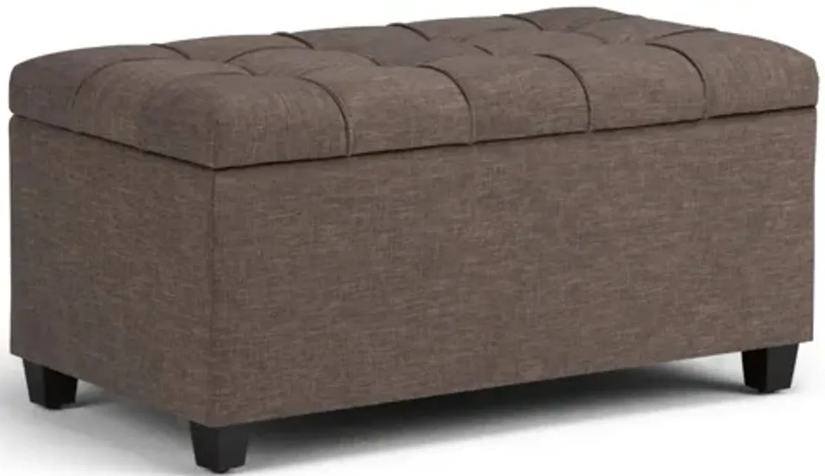 Sienna Storage Ottoman Bench - Fawn Brown