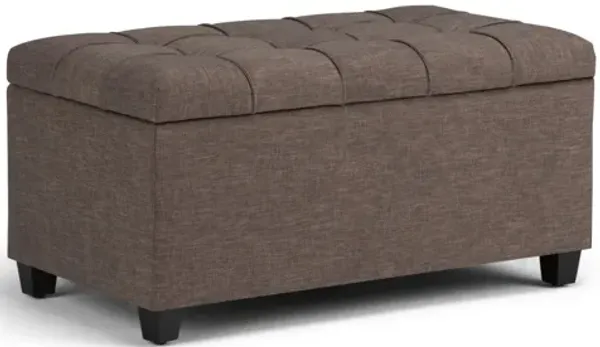 Sienna Storage Ottoman Bench - Fawn Brown