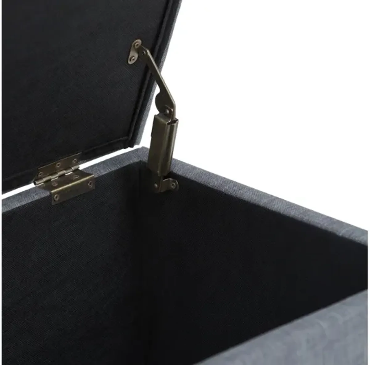 Sienna Storage Ottoman Bench - Slate Grey