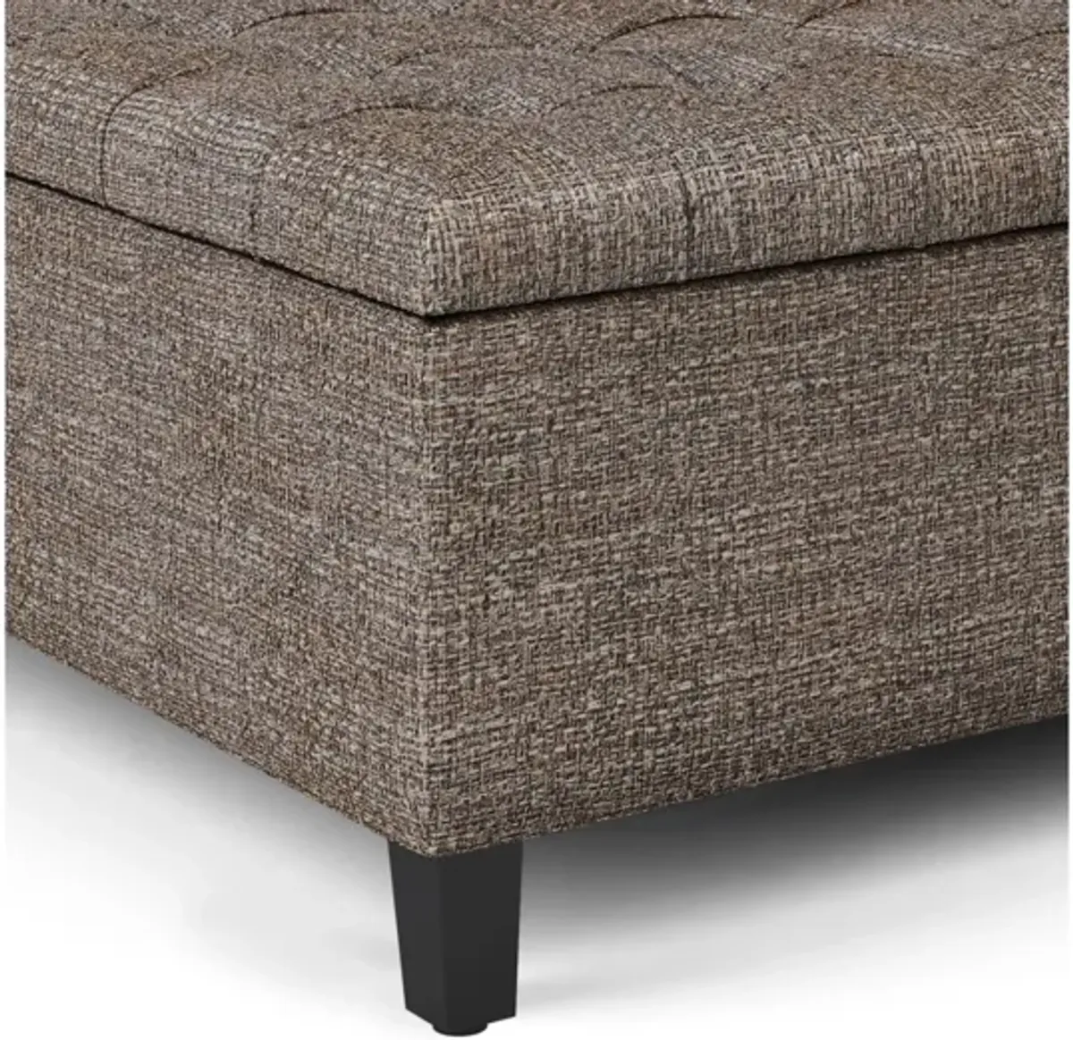 Harrison Coffee Table Storage Ottoman - Mink Brown
