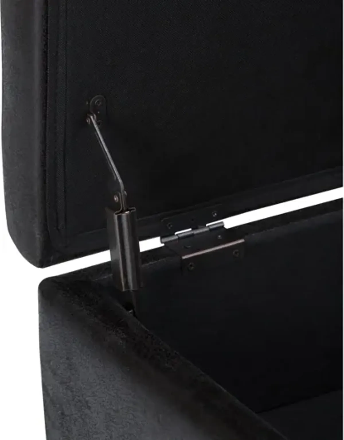 Owen Coffee Table Storage Ottoman - Black