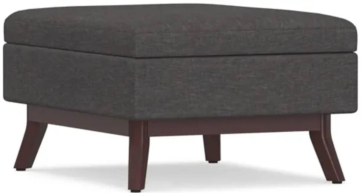 Owen Coffee Table Storage Ottoman - Slate Grey
