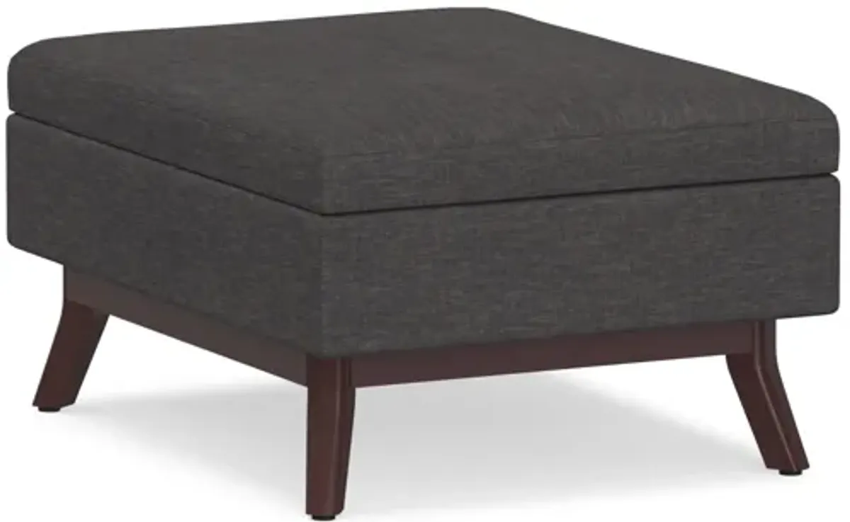 Owen Coffee Table Storage Ottoman - Slate Grey