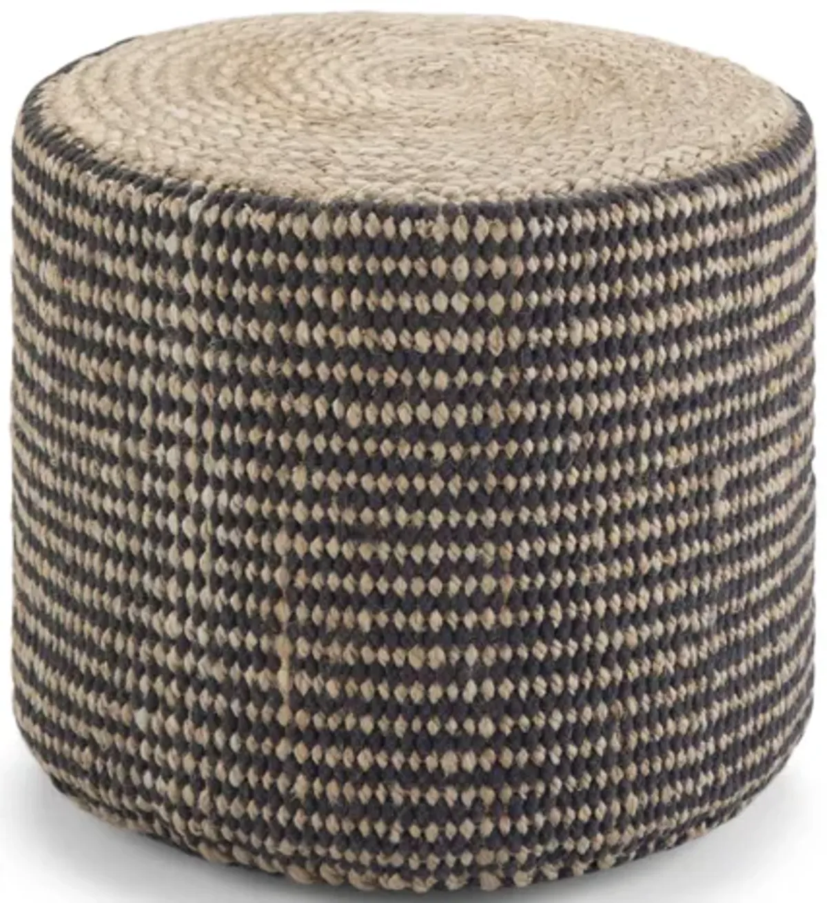 Larissa Round Braided Pouf