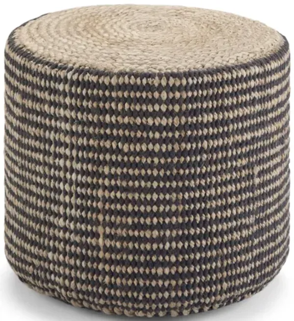 Larissa Round Braided Pouf