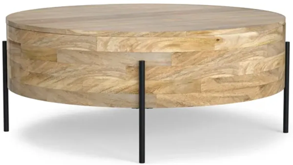 Rayburn Drum Coffee Table - Natural