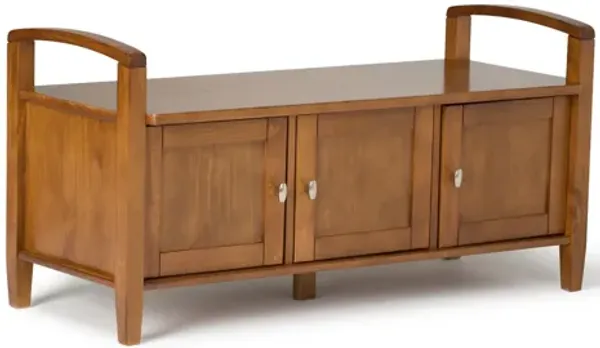 Warm Shaker Entryway Storage Bench