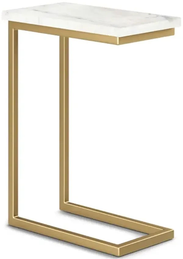 Skyler C Side Table with Genuine Marble Top