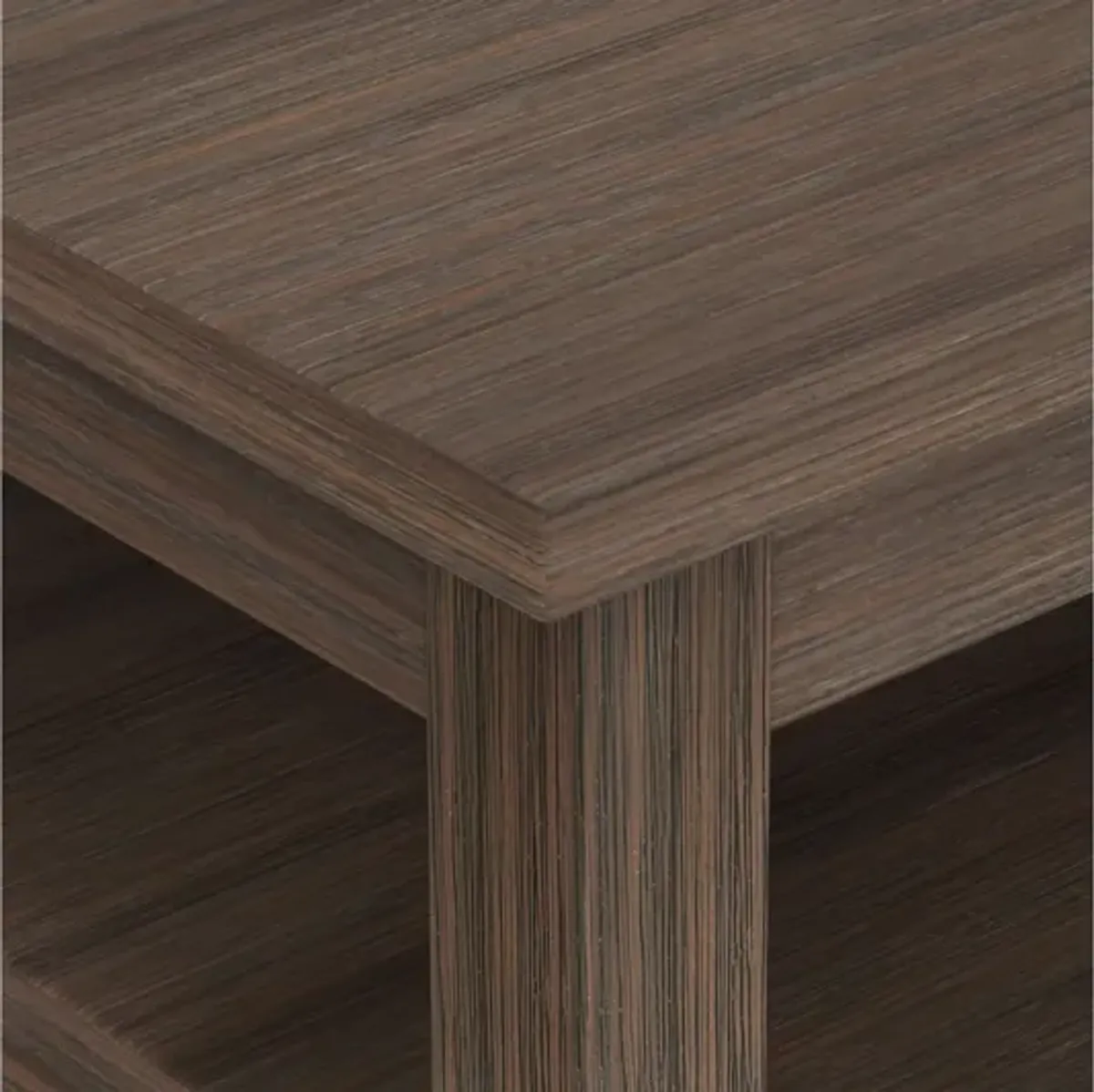 Warm Shaker Coffee Table - Farmhouse Brown