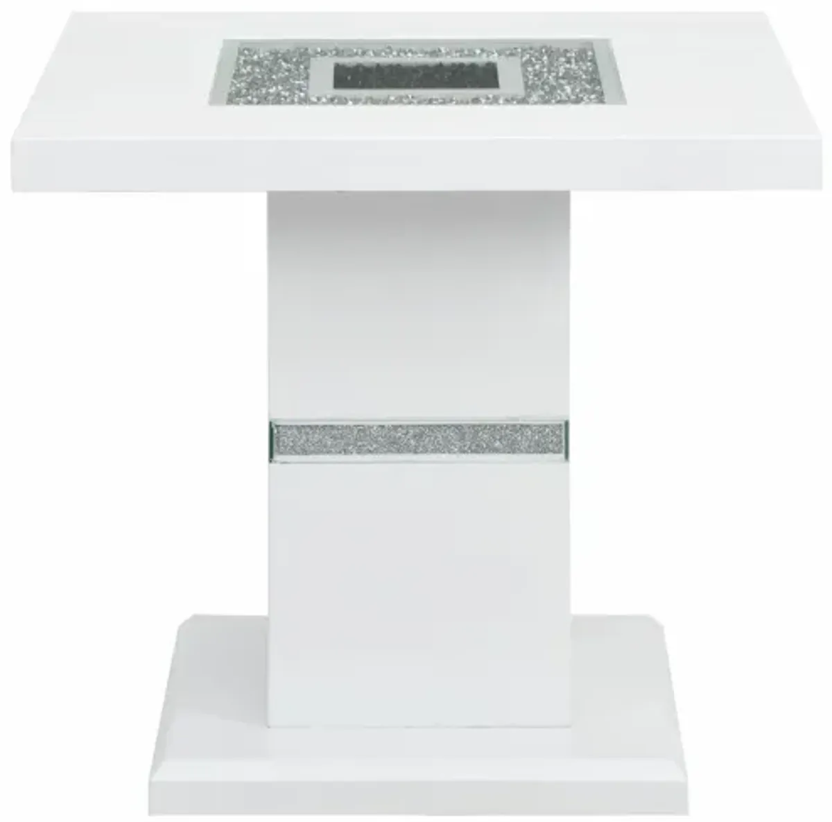 Monaco White End Table
