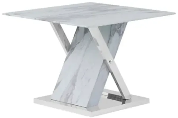 Global Furniture Carrara Marble End Table - T1274ET