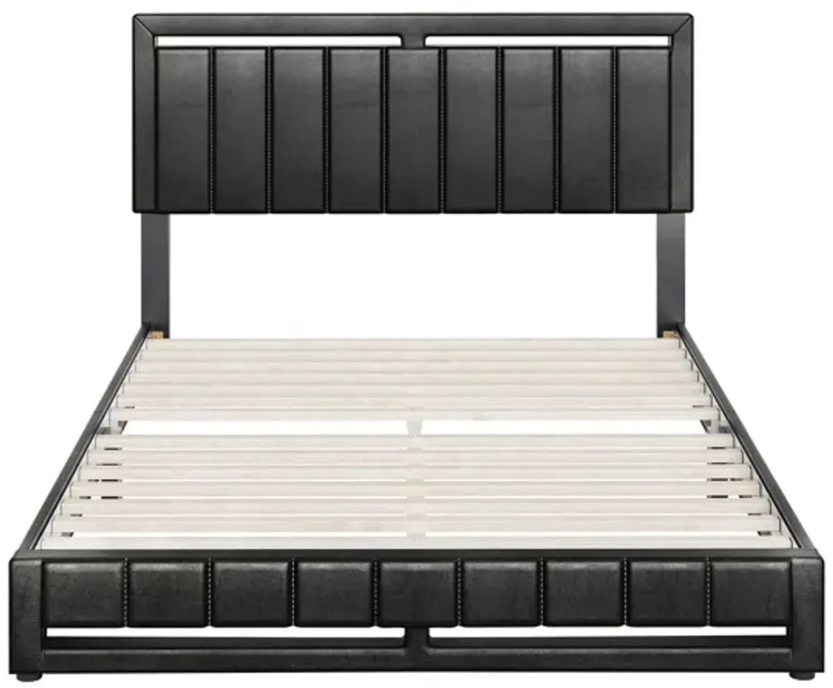 Bethel Queen Platform Bed - Black