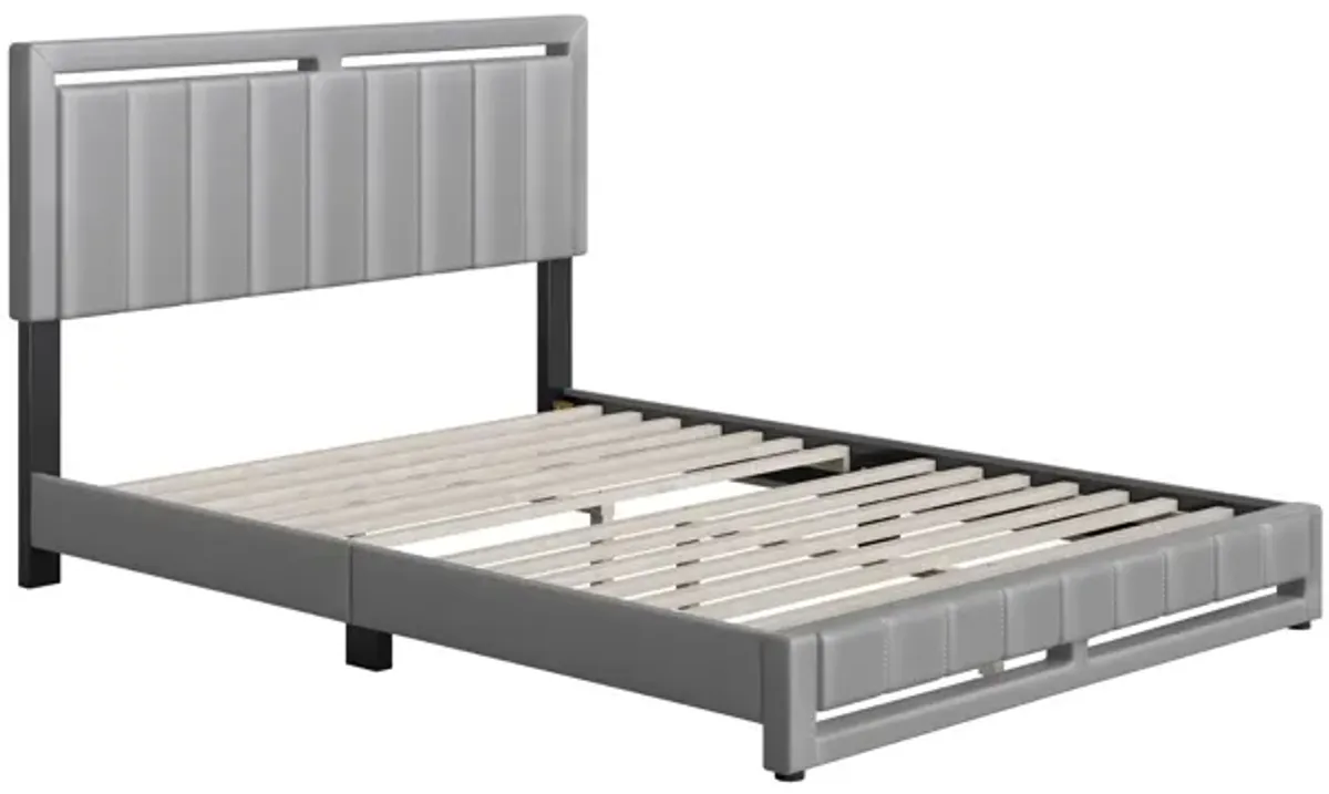 Bethel Full Platform Bed - Grey