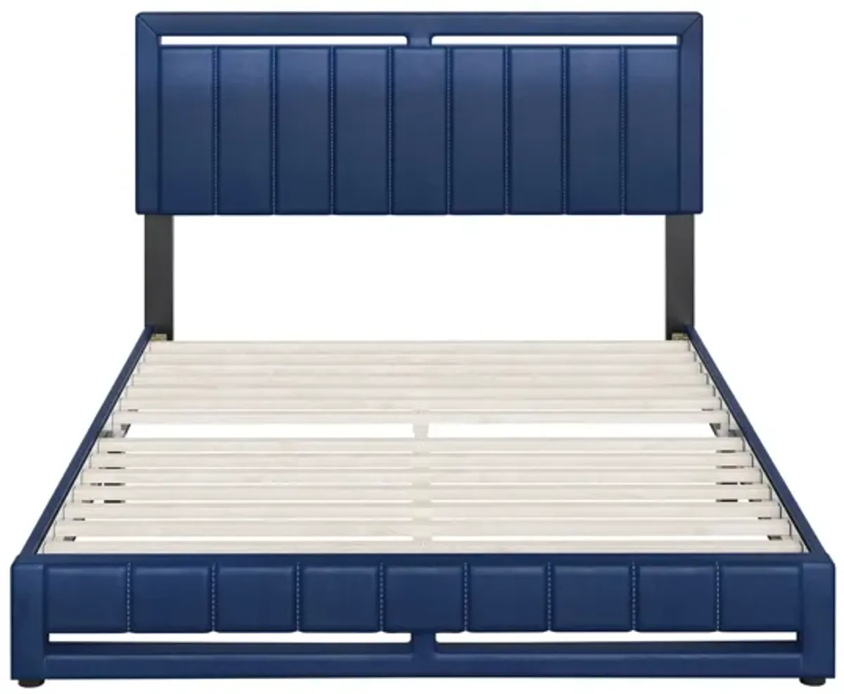 Bethel Queen Platform Bed - Blue