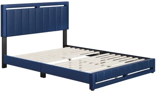 Bethel Queen Platform Bed - Blue