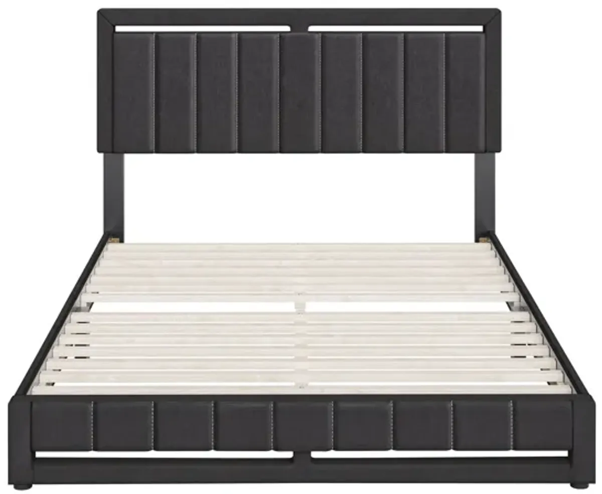 Shiloh Queen Platform Bed - Charcoal