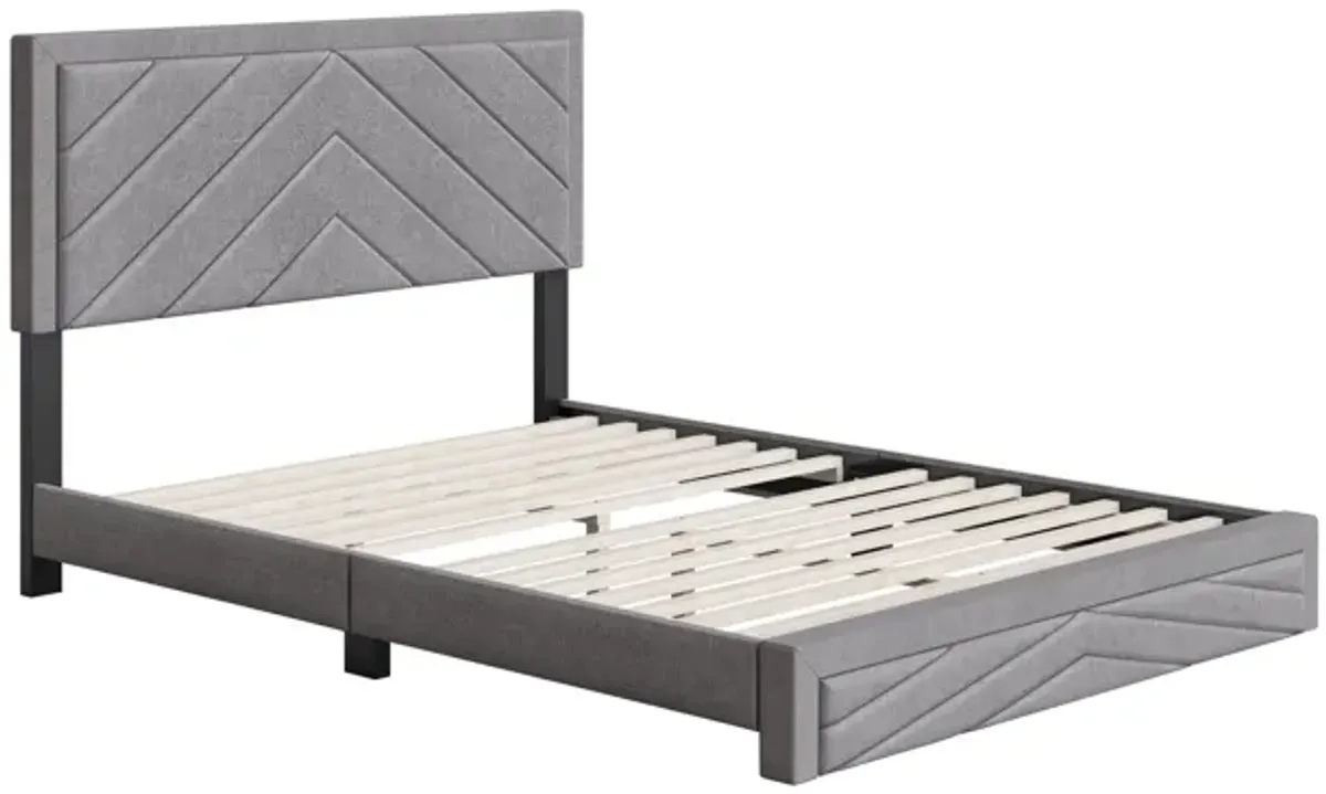 Batavia Full Platform Bed - Grey