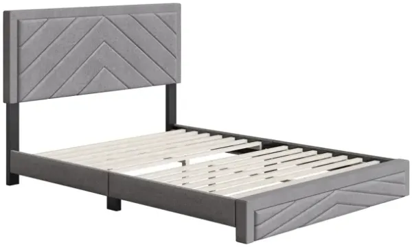 Batavia Full Platform Bed - Grey