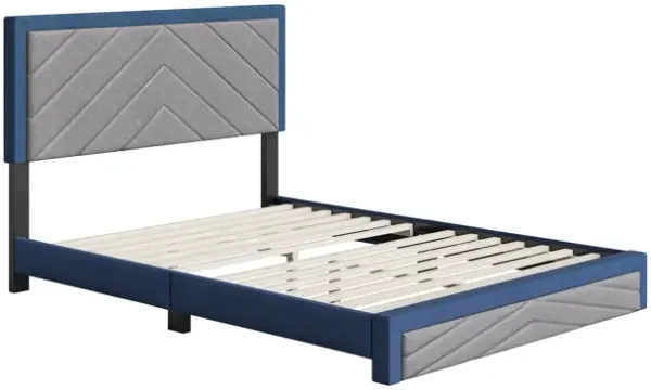 Batavia King Platform Bed - Blue