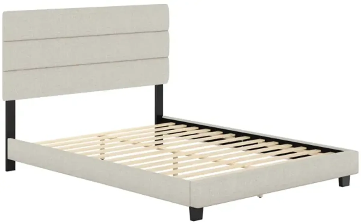 Sardinia Queen Platform Bed - Ivory