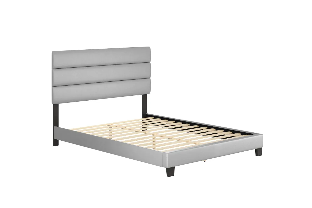 Parker Twin Platform Bed - Grey