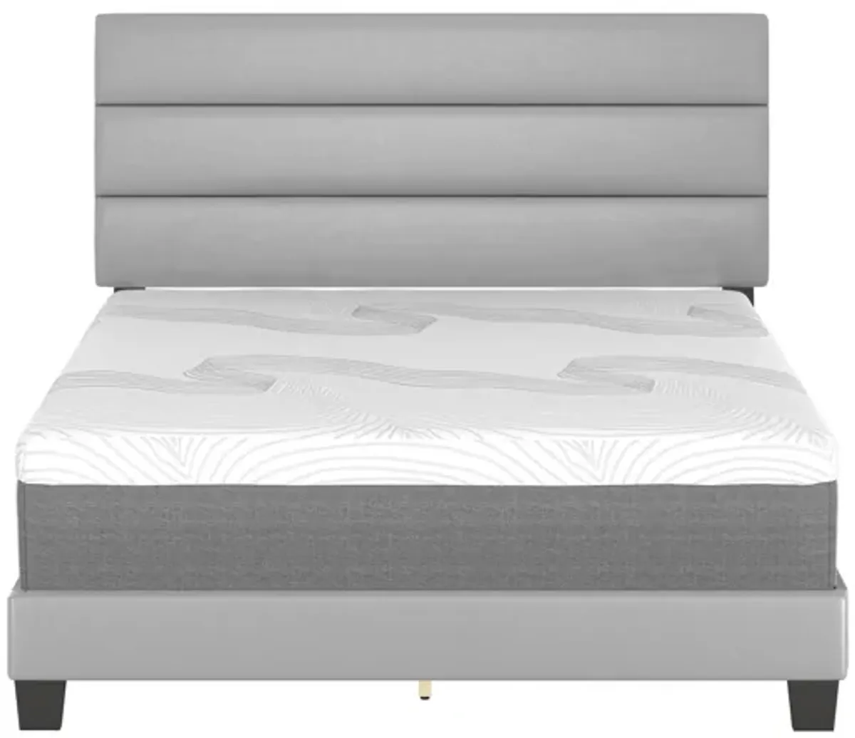 Parker Twin Platform Bed - Grey