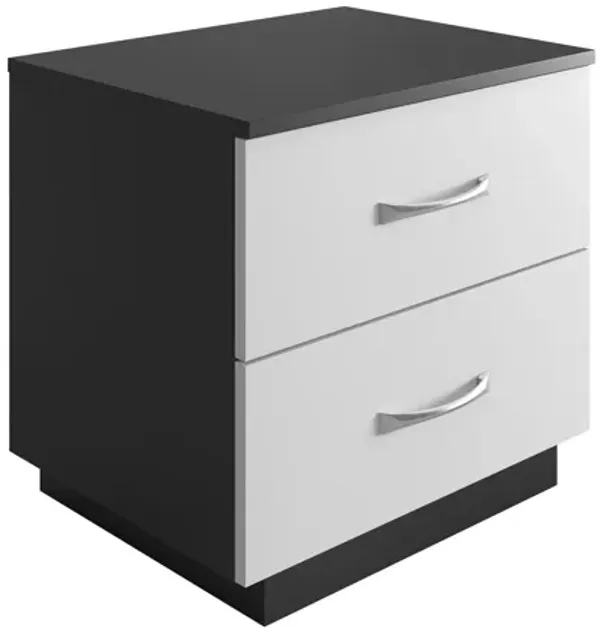 Hollister Nightstand - Black/White