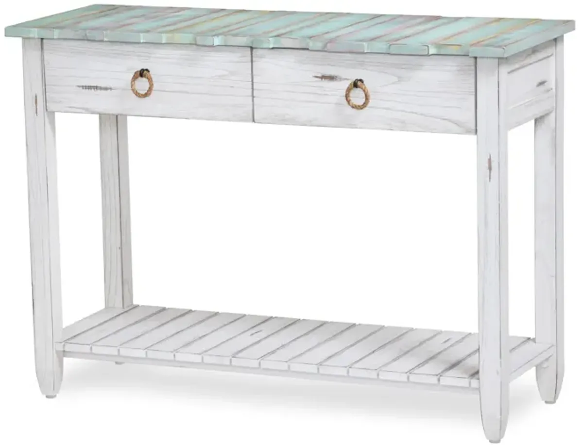 Picket Fence Console Table - Blue