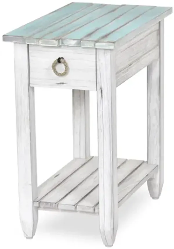 Picket Fence Chairside Table - Blue